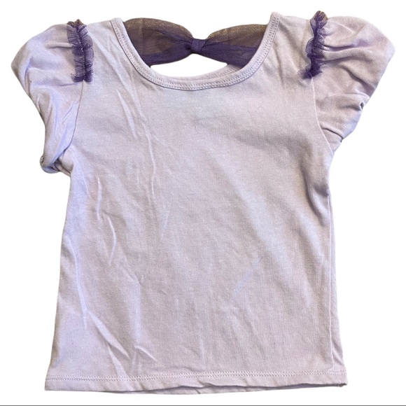 Disney Frozen, lavender T-shirt with Elsa on the front m. Purple ruffles, 24 mo. - Picture 5 of 7